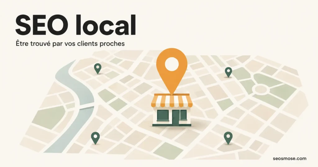 SEO local : un commerce repéré sur la carte du quartier pour être trouvé par les clients proches